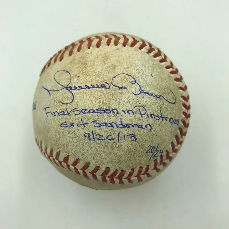 Mariano Rivera Final Career Game Signed Game Used Baseball Steiner COA #20/24