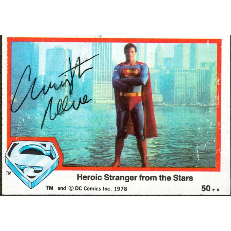 Christopher Reeve Superman Signed 1978 Topps Superman #50 Card BAS #AC86228