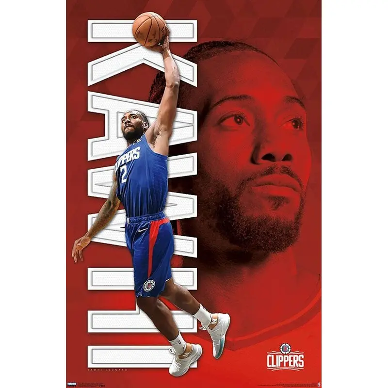 Kawhi Leonard "LA Slam" Los Angeles Clippers NBA Basketball Action Poster - Trends 2019