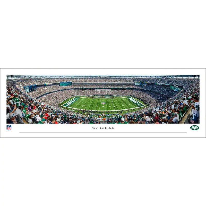 New York Jets MetLife Stadium NFL Gameday Panoramic Poster Print - Blakeway Worldwide