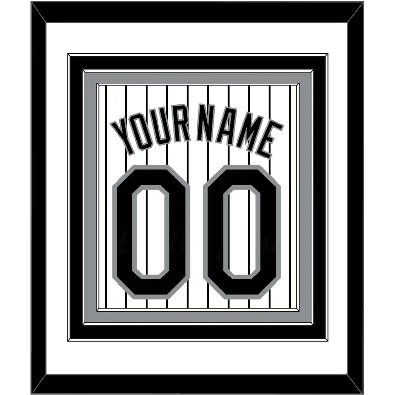 Chicago Name & Number - Home White Pinstripes - Triple Mat 1