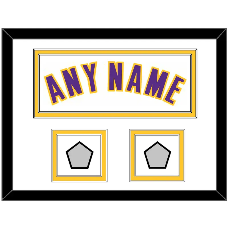 Los Angeles Name & 2 Champions Patches - Alternate White (2002-2018) - Double Mat 3