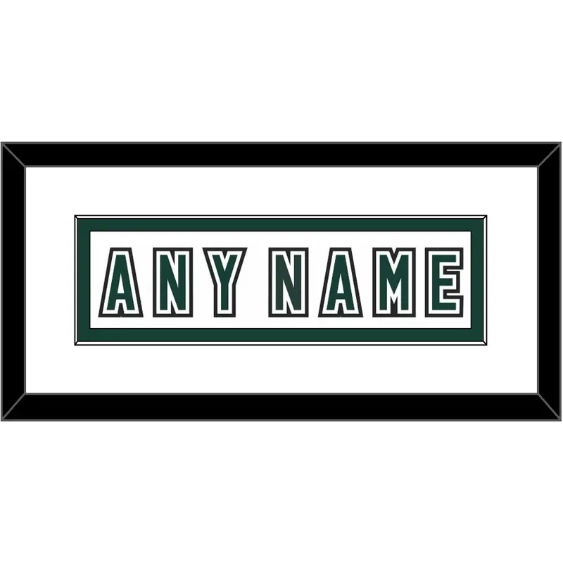 Michigan State Hockey Nameplate - Alternate Home White (2006-2007) - Single Mat 1