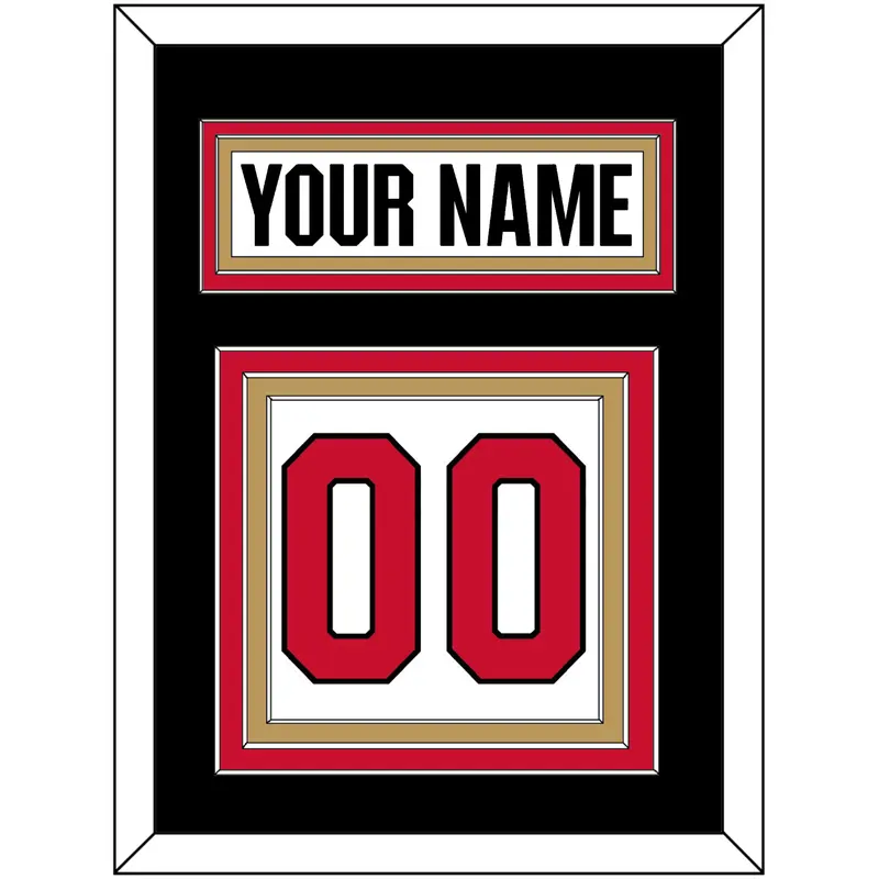 Ottawa Nameplate & Number (Back) - Road White (2017-2020) - Triple Mat 4