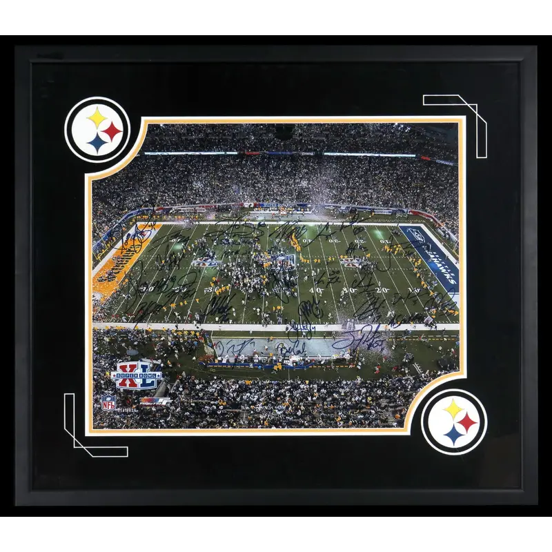 2005 Pittsburgh Steelers Super Bowl XL Champs Team Signed 20x24 Photo JSA COA