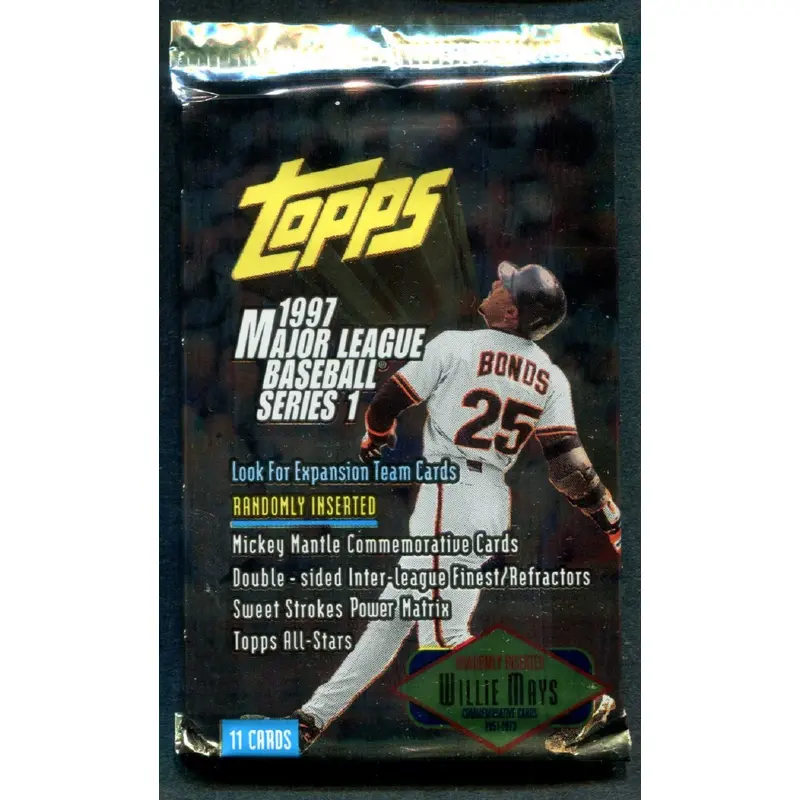 1997 Topps Baseball Unopened Series 1 Pack (Retail) (11)