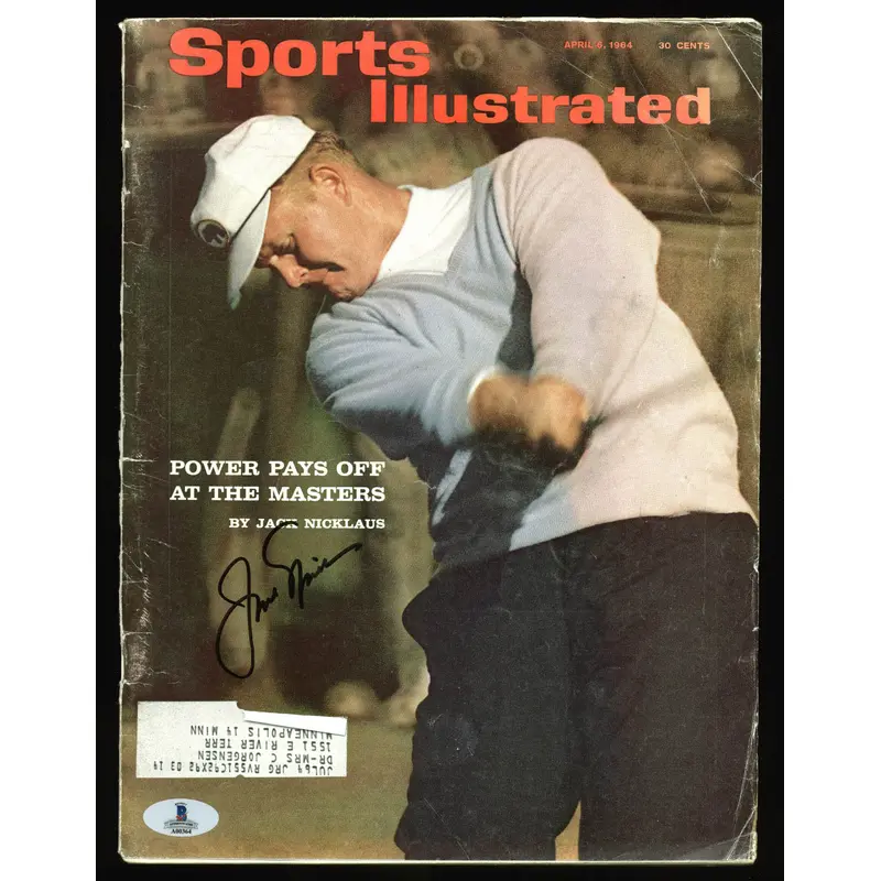 Jack Nicklaus Authentic Signed April 1964 Sports Illustrated BAS #A00364
