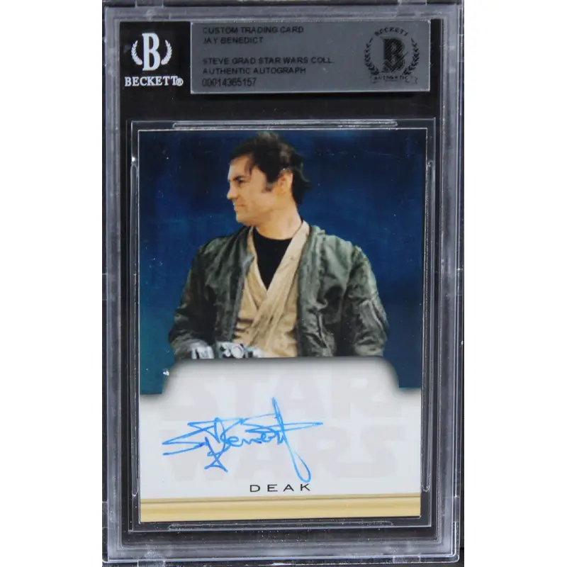 Jay Benedict Star Wars Authentic Signed Custom Trading Card BAS Slabbed