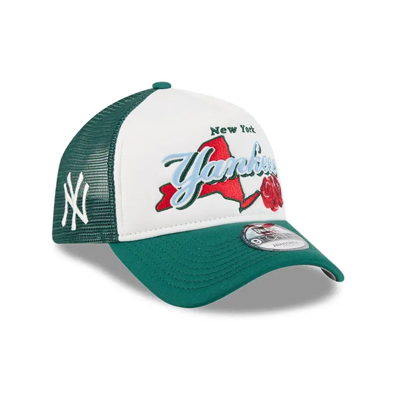 New York Yankees MLB State Flower Dark Green 9FORTY A-Frame Trucker Adjustable Cap