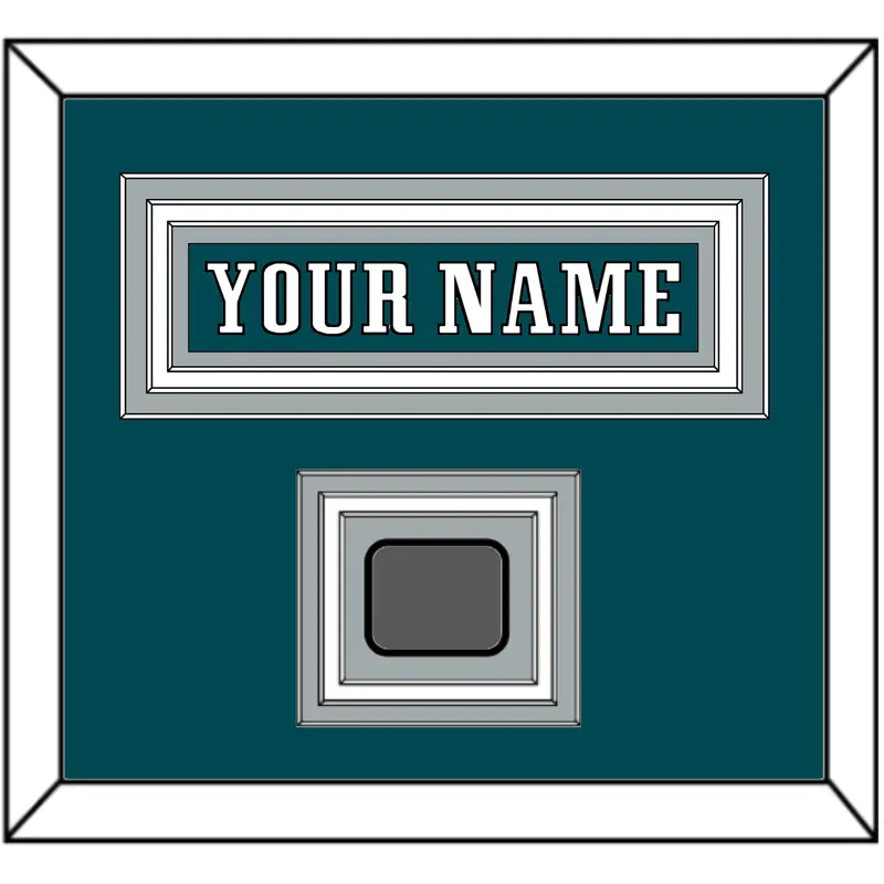 Philadelphia Nameplate & Super Bowl Jersey Patch - Home Green - Triple Mat 3