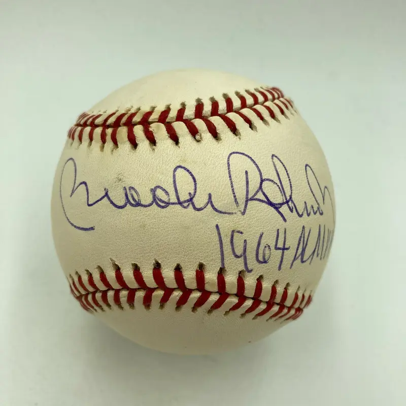 Brooks Robinson 1964 AL MVP Signed Baseball PSA DNA Sticker