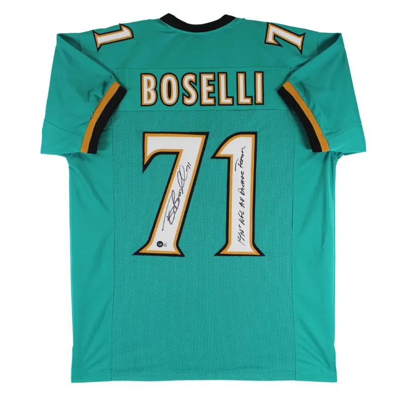Tony Boselli "1990's All Decade Team" Authentic Signed Teal Pro Style Jersey BAS