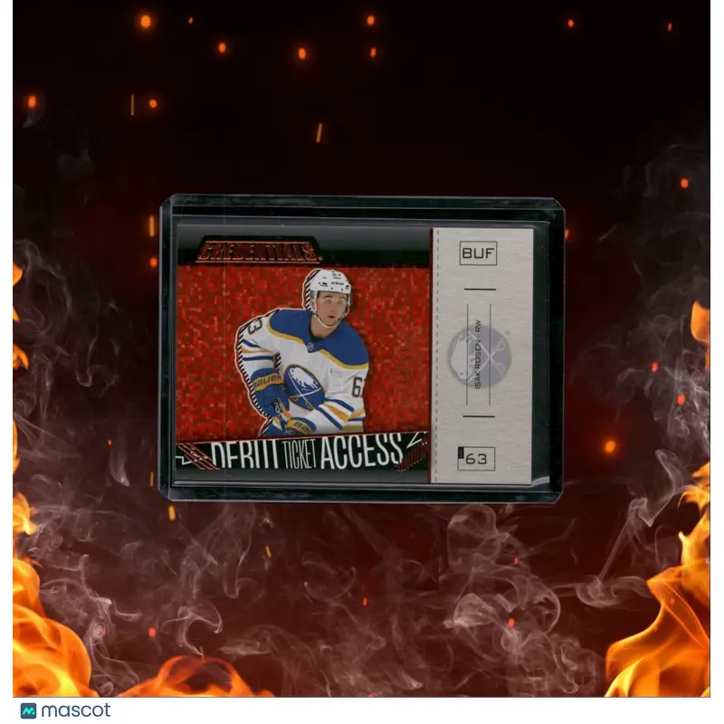 2023-24 Upper Deck Credentials Isak Rosen Horizontal Debut Ticket Orange Rookie