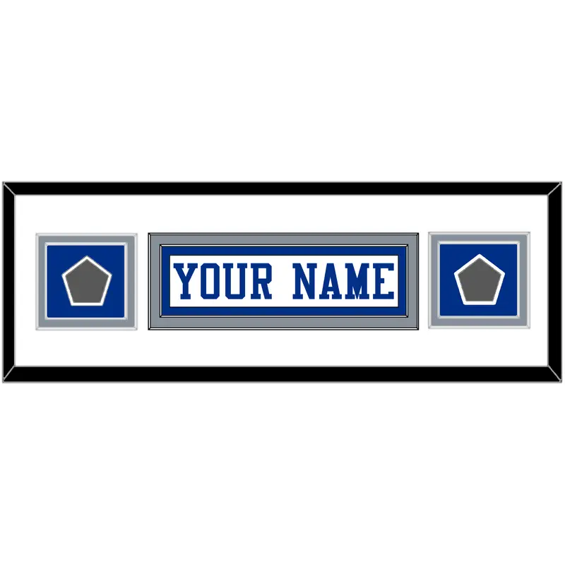 Dallas Nameplate & 2 Super Bowl Jersey Patches - White Jersey - Double Mat 2
