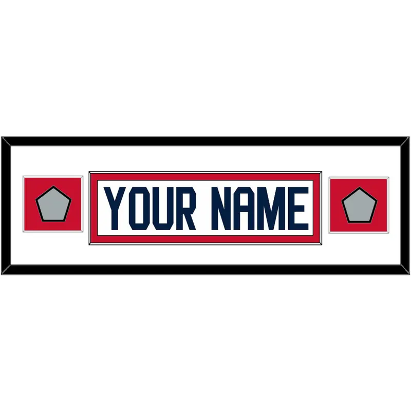 Florida Nameplate & 2 Stanley Cup Finals Patches - Road White - Single Mat 2