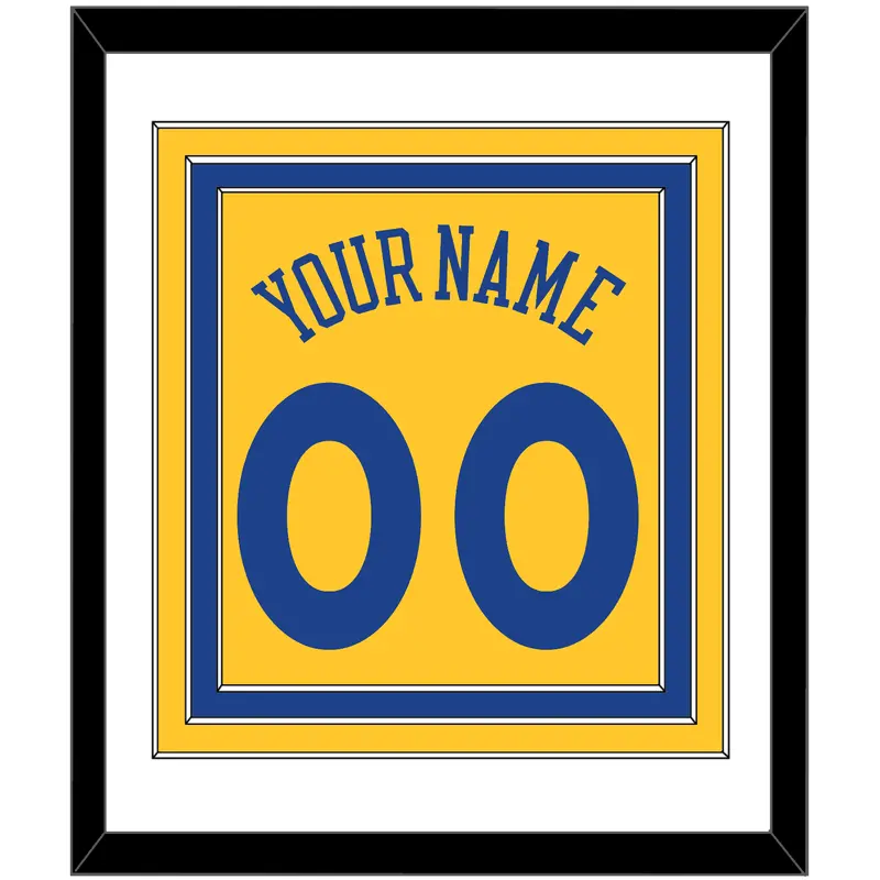 Golden State Name & Number - Alternate Yellow (2013) - Triple Mat 1