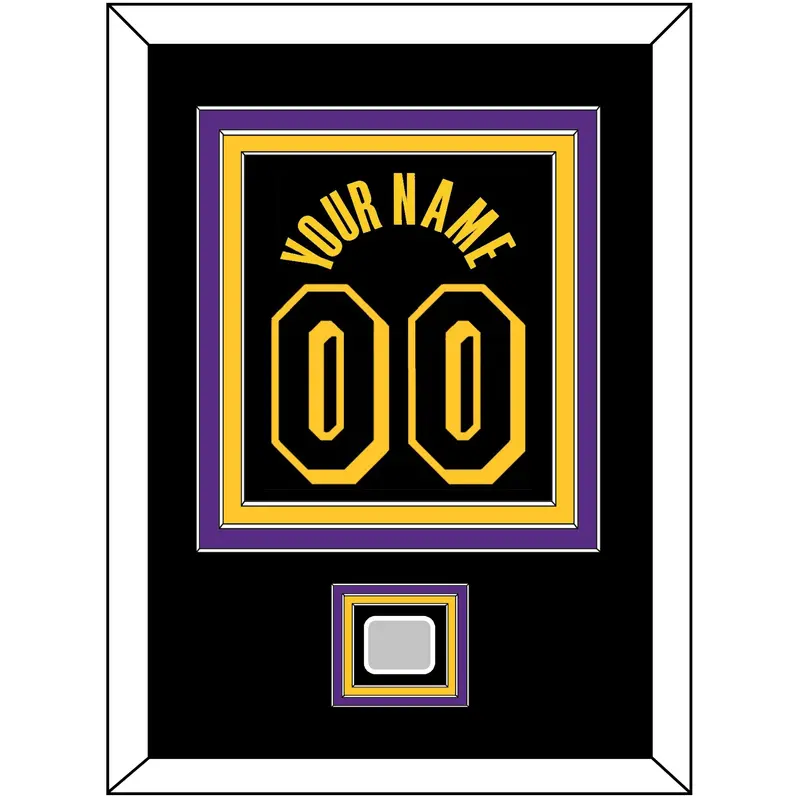 Los Angeles Name & Number With Finals Patch - Black Mamba (2017-2018, 2020) - Triple Mat 2