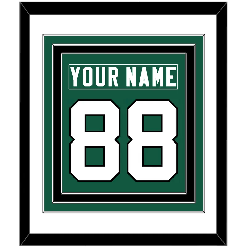 New York Nameplate & Number (Back) Combined - Home Green (2019-2023) - Triple Mat 2