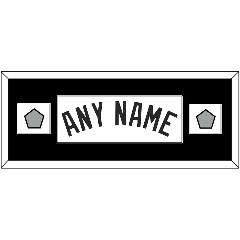 San Antonio Name With 2 Champions Banner Patches - Home White (2002-2017) - Single Mat 2