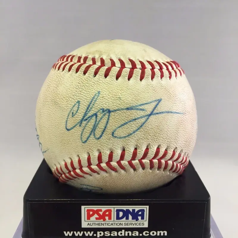 1993 Chipper Jones Pre Rookie Richmond Atlanta Braves Team Signed Baseball PSA