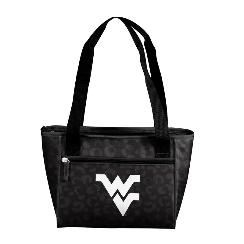 West Virginia Leopard Print 16 Can Cooler Tote