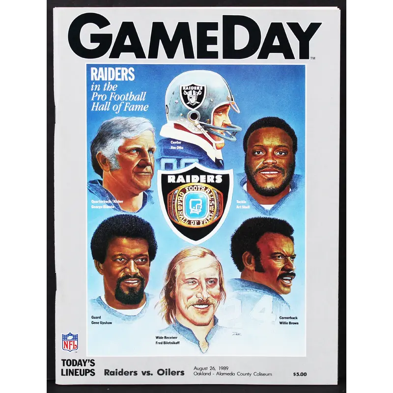 Raiders August 1989 Raiders in the Pro Football Hall of Fame Gameday Magazine