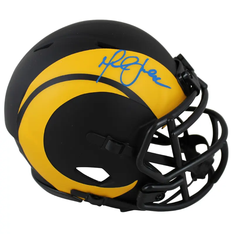 Rams Marshall Faulk Authentic Signed Eclipse Speed Mini Helmet BAS Witnessed