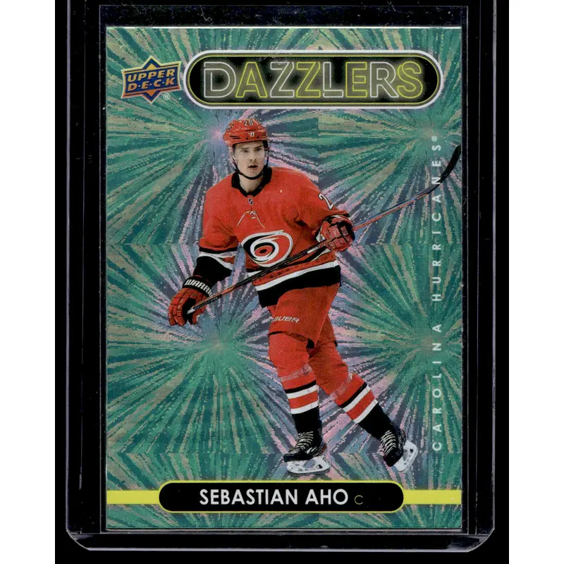 2021-22 Upper Deck Series 1 - Dazzlers - Green - Sebastian Aho #DZ-9