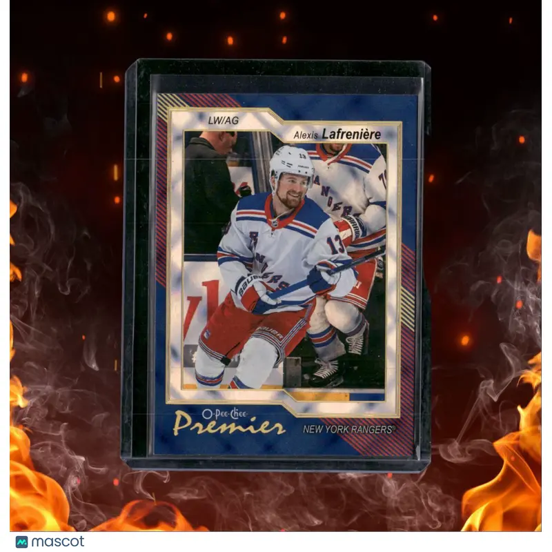 2023-24 O-Pee-Chee Premier Alexis Lafreniere Rainbow Foilboard 59/75 #P-21