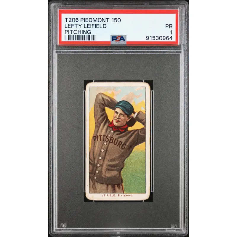 Lefty Leifield 1909-11 T206 Piedmont 150 PSA 1 Poor