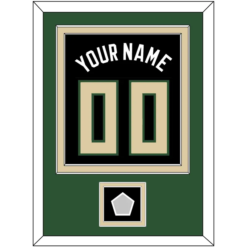 Milwaukee Name & Number With Champions Patch - Black Statement - Double Mat 2