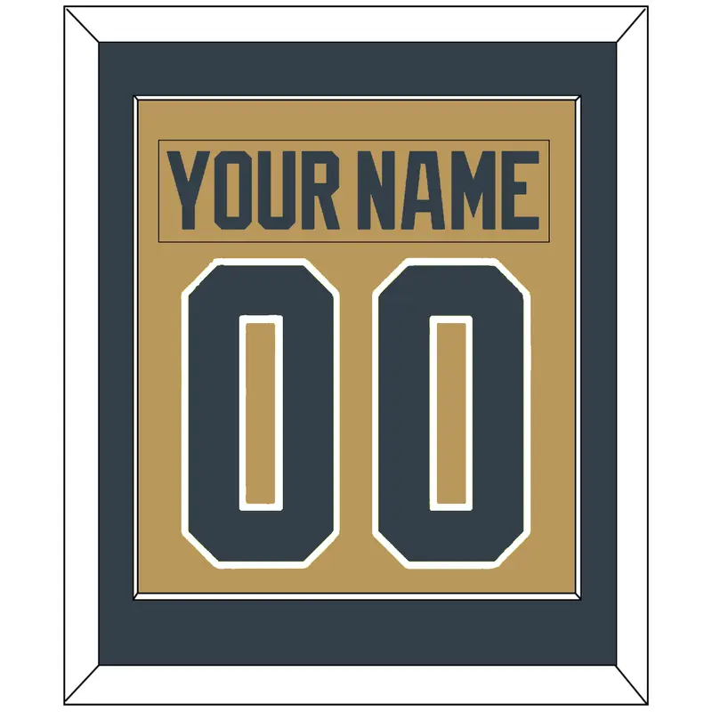 Vegas Nameplate & Number (Back) Combined - Alternate Gold - Single Mat 2