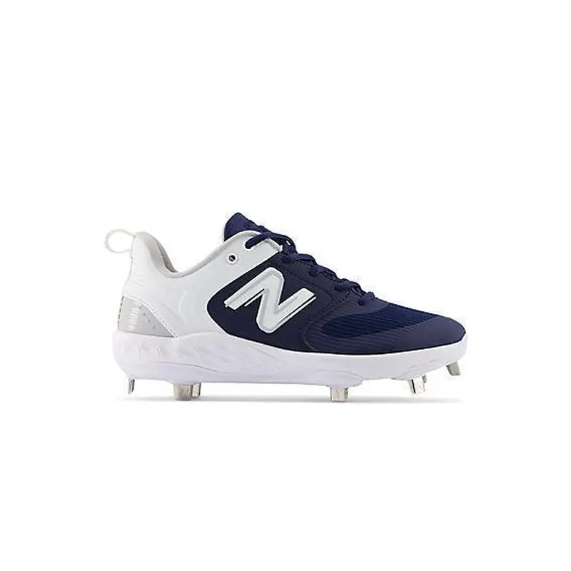 New Balance Women's VELO v3 Metal Fastpitch Softball Cleats - Navy with White - SMVELON3