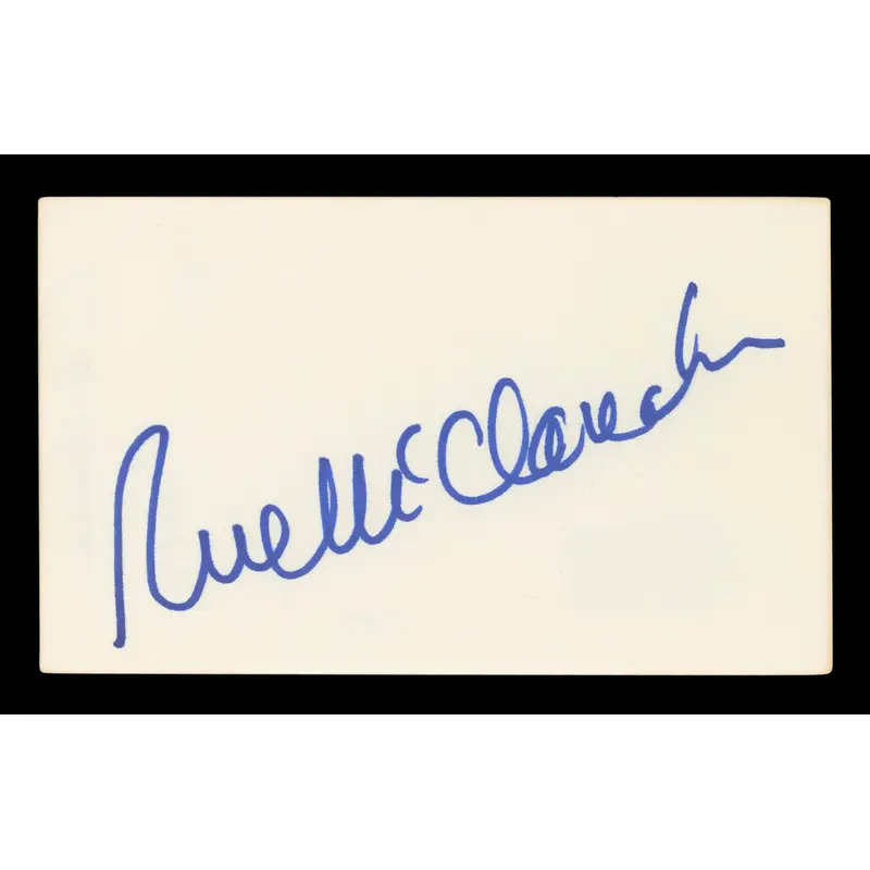 Rue McClanahan The Golden Girls Authentic Signed 3x5 Index Card BAS #BL96524