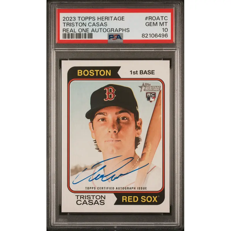 Triston Casas 2023 Topps Heritage Real One Autographs PSA 10 Gem Mint