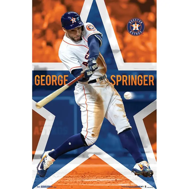 George Springer "Star Bomb" Houston Astros MLB Baseball Poster - Trends International