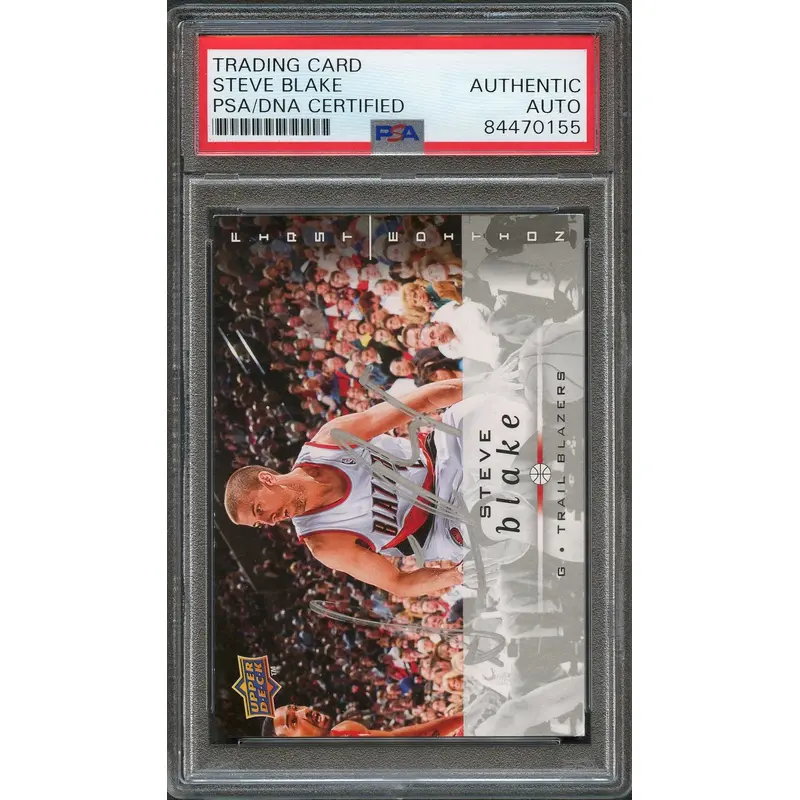 2008-09 Upper Deck #159 Steve Blake Signed Card AUTO PSA Slabbed Trail Blazers