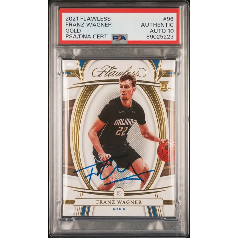 2021 Flawless Gold #96 Franz Wagner Signed Rookie Card AUTO 10 PSA Slabbed RC