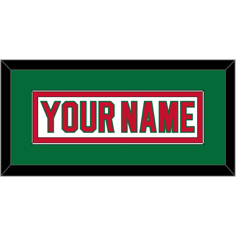 New Jersey Nameplate - Home White (1982-1992) - Single Mat 3