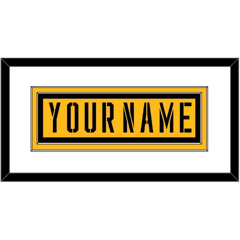 Pittsburgh Nameplate - 2017 Stadium Series Gold - Double Mat 1
