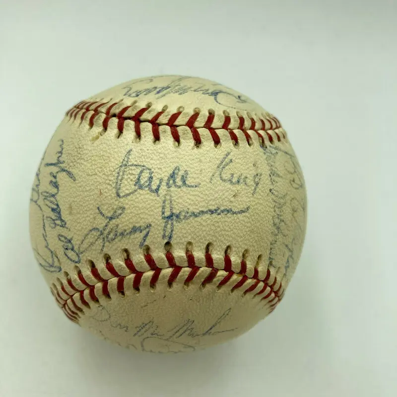 Willie Mays 1970 San Francisco Giants Team Signed National League Baseball JSA