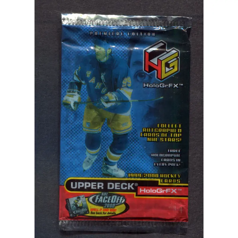 1999/00 Upper Deck HoloGrFX Hockey Unopened Pack (3)