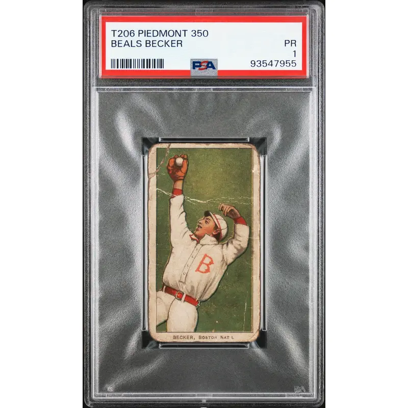 Beals Becker 1909 T206 Piedmont 350 PSA 1 Poor