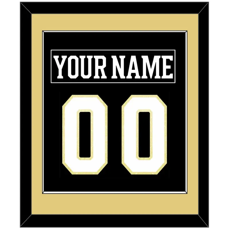 Boston Nameplate & Number (Back) Combined - Centennial Home Black - Single Mat 2