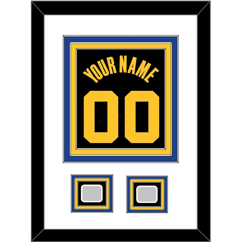 Golden State Name & Number With 2 Finals Patches - Black City (2021-2022) - Triple Mat 1