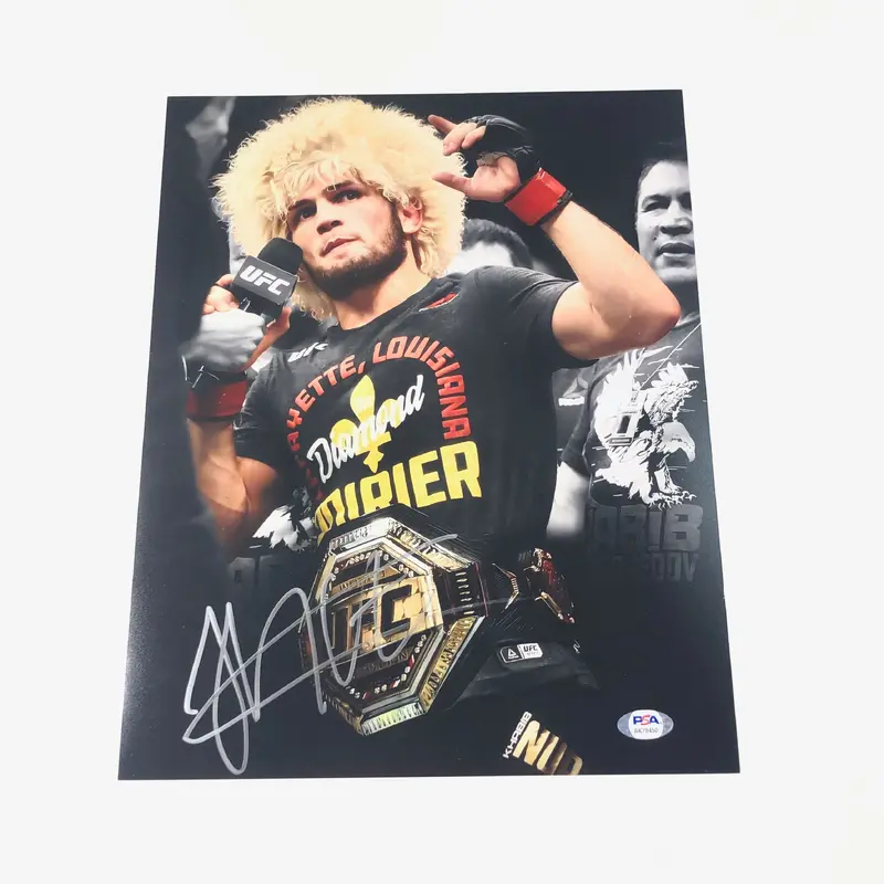 Khabib Nurmagomedov signed 11x14 photo PSA/DNA UFC Fighting Autographed