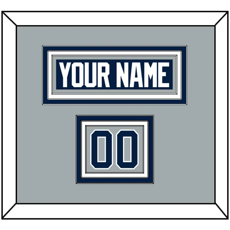 Penn State Hockey Nameplate & Number (Shoulder) - Alternate Gray - Triple Mat 1