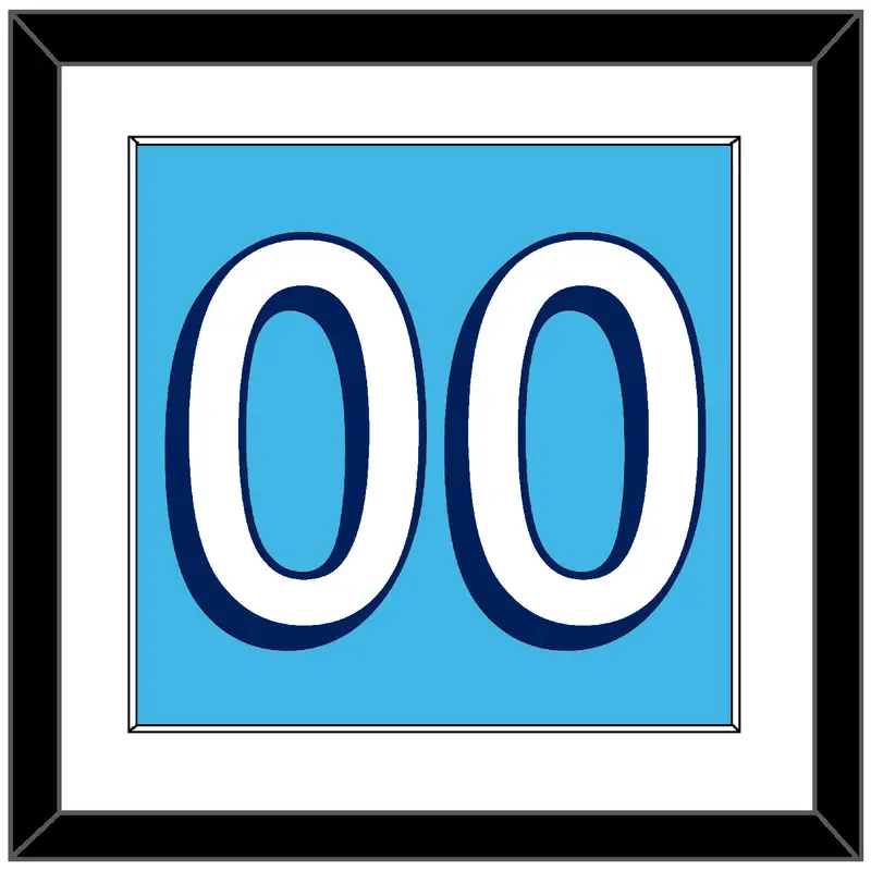 Pittsburgh Number (Back) - Road Powder Blue (1967-1968) - Single Mat 1
