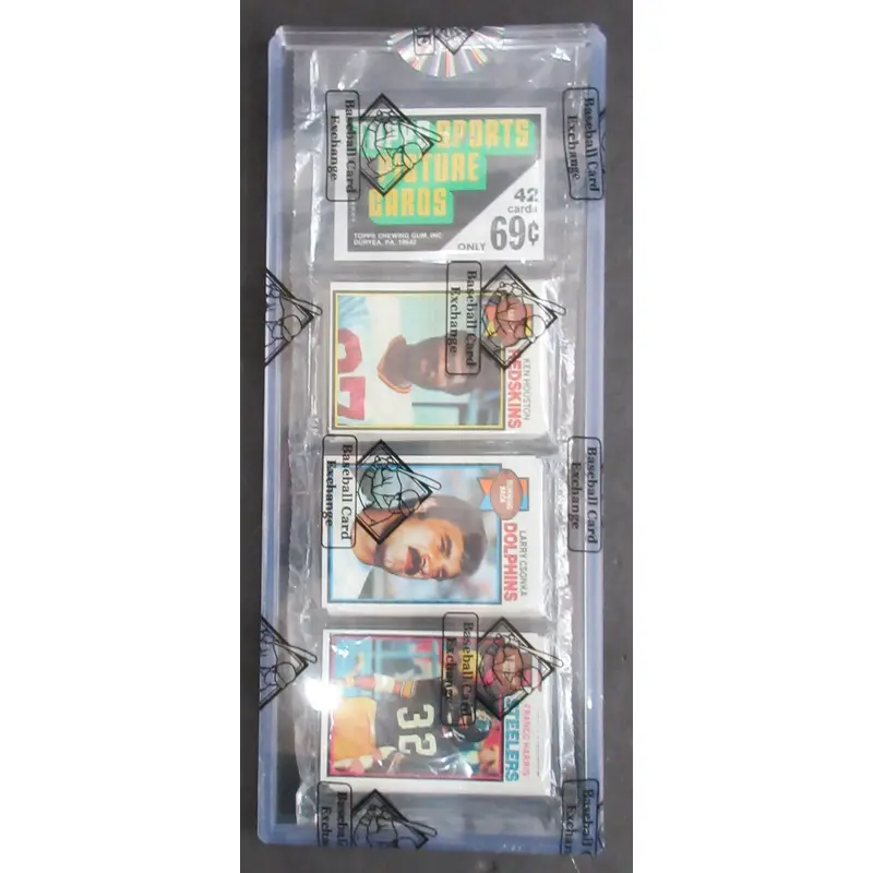 1979 Topps Football Unopened Rack Pack (BBCE) (Csonka Top Harris Top)