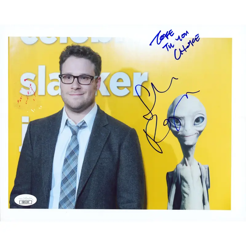 Simon Pegg Paul "Toke Til You Choke" Authentic Signed 8.5x11 Photo JSA #CE01193
